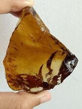 141 Grams Yellow  Orange Brown Raw Bicolor Monatomic Andara Crystal Healing B38 picture