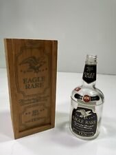 Eagle Rare 101 Proof Ten 10 Years Vintage 1980s 1970s Empty Bottle and Wood Box picture