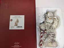 Lenox Happy Holly Days Snowman With Candy Cane Lit  Figurine New Open Box. picture