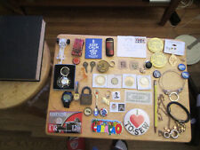 junk drawer lot VINTAGE YALE & TOWNE MFG Co PADLOCK old signed book jewelry old picture
