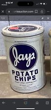 Jays Potato Chips Can 16 Oz Vintage picture