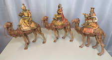 FONTANINI 3 Kings Wise Men Camels 9.5”x8” 1983 Depose Italy ASS 350 spider marks picture