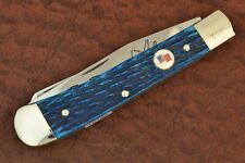 VINTAGE BOKER TREE BRAND SOLINGEN GERMANY BLUE BONE TRAPPER KNIFE USAF (16169) picture