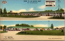 Linen Postcard Multiple Views of Y Motel in Lincoln, Nebraska picture