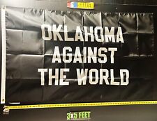 Oklahoma Flag  Against The World Beer Dorm Room Sign USA 3x5' picture