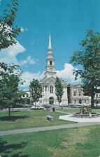 Postcard NH Old First Congregational Church The Square Cars Keene, New Hampshire picture