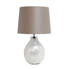 Simple Designs 1 Light Pearl Table Lamp with Fabric Shade picture