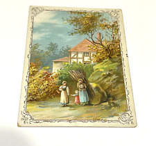 1890's Trade Card Family Scene Manegold Milling Co. Milwaukee Wisconsin picture