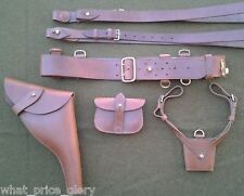 Complete British Sam Browne Belt  and Webley Leather Holster Set picture