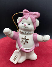 Lenox 2012 Ribbon Wrapped Teddy Christmas Tree Ornament 825287 picture