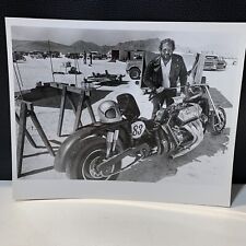 Vintage 1970s photo Salt Flats Race Bike V8, 8”x10” Photograph picture