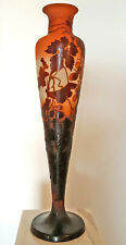 Emile Galle Cameo Vase,  Art Glass Art Nouveau 28 inches tall picture