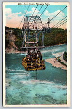 Postcard 1929 Aero Cable High Over Niagra Falls with Passengers A17 picture