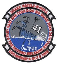 CV-41 USS Midway Patch Survived 24 Degree Roll picture