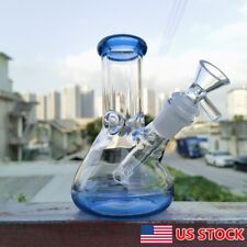 1Pc 6 inch Smoking Hookah Water Pipe Heavy Glass Bong Pipes Bubbler + 14mm Bowl. picture