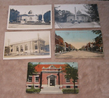 Shenandoah IA Iowa 5 Card Lot GAR Church Post Office RPPC Sheridan St c 1910 40s picture