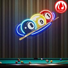 Ball Billiards neon sign Pool LED Game Room Night Light Lamp Beer Bar Wall Decor picture