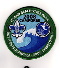 Jersey Shore Council	Toms River	NJ, 2008 Island Beech State Park Camporee Patch picture