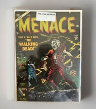 MENACE #9 (1954) - -RARE GOLDEN AGE PRE CODE HORROR - WALKING DEAD ZOMBIE picture