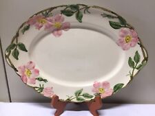 Vtg FRANCISCAN Desert Rose Oval 14” Serving Platter Tray Plate Pink Florals picture