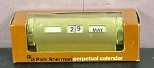 Brass Desktop Perpetual Calendar Park Sherman No. 1121  New Old Stock MCM Vtg picture