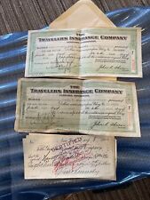 Travelers Insurance Co - 1916 City Bank of Hartford Ct - 6 Checks John Kennedy picture