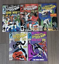 Complete Set Amazing Spider-Man Gang War 284-288 Punisher Daredevil Black Cat picture