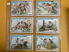 trade cards Liebig children in insect costumes S576 full set 1898 picture