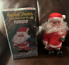 Vintage Timco Action Santa Works Moves, Rings Bell, Plays 3 Carols picture