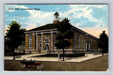 Leominster MA- Massachusetts, Town Hall, Antique, Vintage c1914 Postcard picture