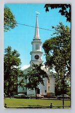Falmouth MA- Massachusetts, Famous Congregational Church, Vintage Postcard picture
