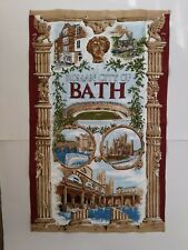 Vintage Cotton Linen Towel Historic Roman Bath Design 30