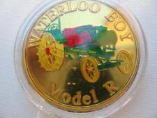 1-OZ JOHN DEERE TRACTOR WATERLOO BOY MODEL R ENGRAVABLE .999  SILVER COIN +GOLD picture