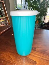 NOS Tupperware Insulated Tumbler 24 oz. #3329 with dripless straw seal TEAL picture
