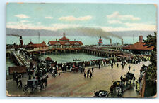 Dunoon Pier Scotland 1908 Vintage Postcard E65 picture