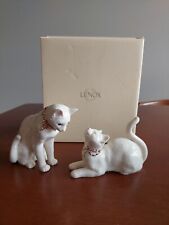 Lenox Awake to a Kiss White Cat with Jeweled Gold Collar In Box picture