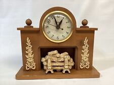 United Clock Corp.  Vintage Fireplace Clock. Model 419.  Working picture