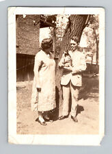 Vintage Snapshot with Handwritten Note, Candid Family Moment, 3 5/8