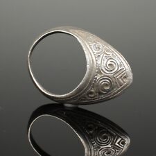 FABULOUS ANCIENT MEDIEVAL SILVER ARCHERS RING  - CIRCA 15TH C AD picture