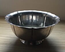 Vintage 1960s Wallace 826 Harvest Pattern Scalloped Bowl Silver Plate 10