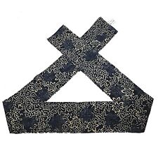 Japanese Hachimaki Headband Martial Arts Cotton Navy Momiji Maple Made in Japan picture