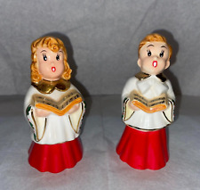 NOS Christopher Radko Shiny Brite Salt Pepper Shakers THE CAROLERS picture