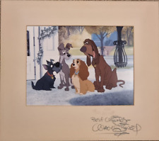 Rare SIGNED Vintage Walt DISNEY Animation Art Cel Print Lady & The Tramp picture