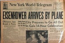 Eisenhower Arrives in NY Newspaper picture