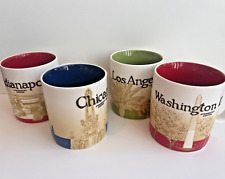 Lot of 4 Starbucks City Collectors Mugs 2009, 2010, 2011, and 2012 picture
