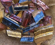 MIXED Tiger Eye Rough (RED, BLUE, GOLD)- 1000 Carat Lot Crystals Gems picture
