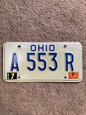 1982 Ohio License Plate -  A 553 R - Nice picture