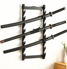 8 Tier Sword Holder Wall Mount Display Katana Stand Flute Rack  picture