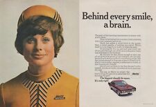 1969 Hertz Rent A Car - Ford - Behind Pretty Face Brain - 2 Page Print Ad Photo picture