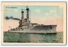 c1910's View Of U.S.S. Steamer Ship Delaware DE Unposted Antique Postcard picture
